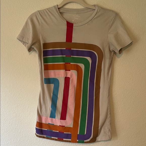 Esprit Tops - Gray Chicago Graphic Tee - “El” Train Map